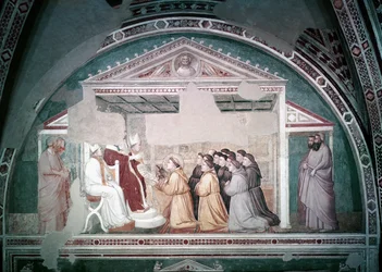 Pope Innocent III Approving the Rule of St. Francis, from the Bardi Chapel, c.1320